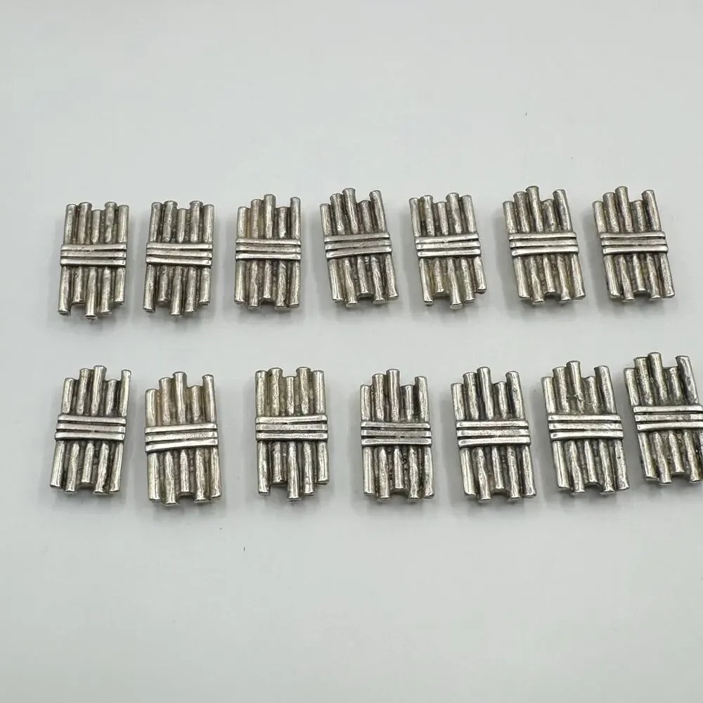 Pewter Craft Making Jewelry Pieces Bracelet Links Silver Color